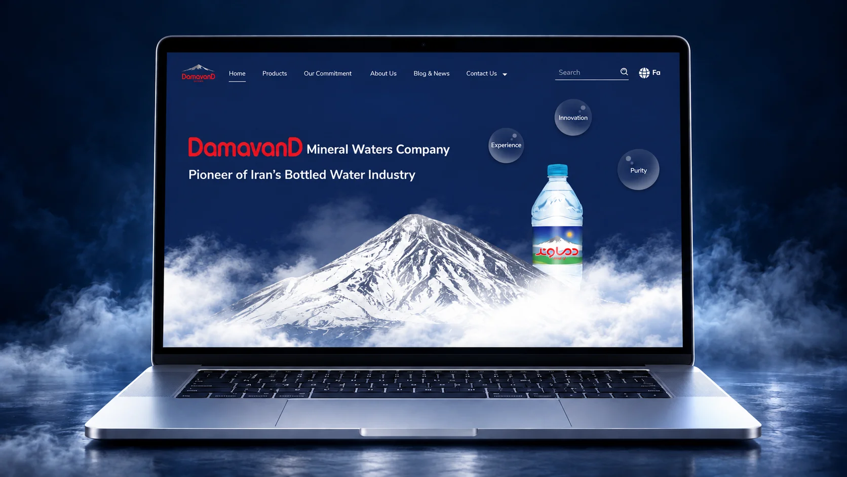 mineral water company website development - foodex digital
